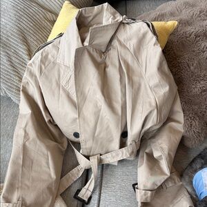 Amazon Essentials Women's Beige Trench Coat